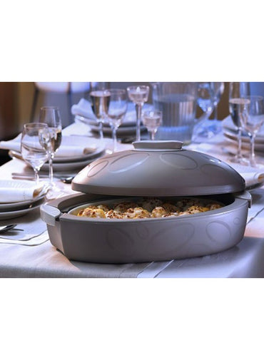 ENJOY Tuttocaldo Oval-Shaped Insulated Server Grey