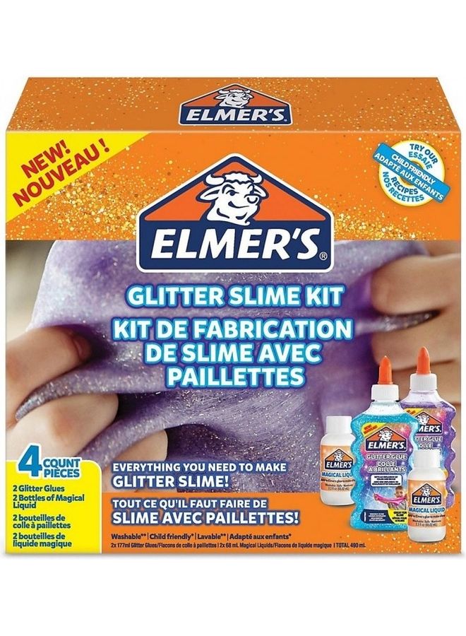ELMER'S 4-Piece Glitter Slime Kit Purple