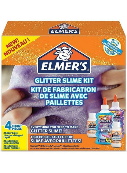 ELMER'S 4-Piece Glitter Slime Kit Purple