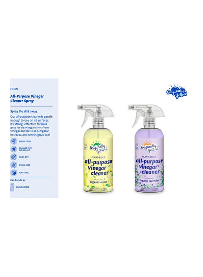 All Purpose Natural Vinegar Spray 0.47L Originally Yellow