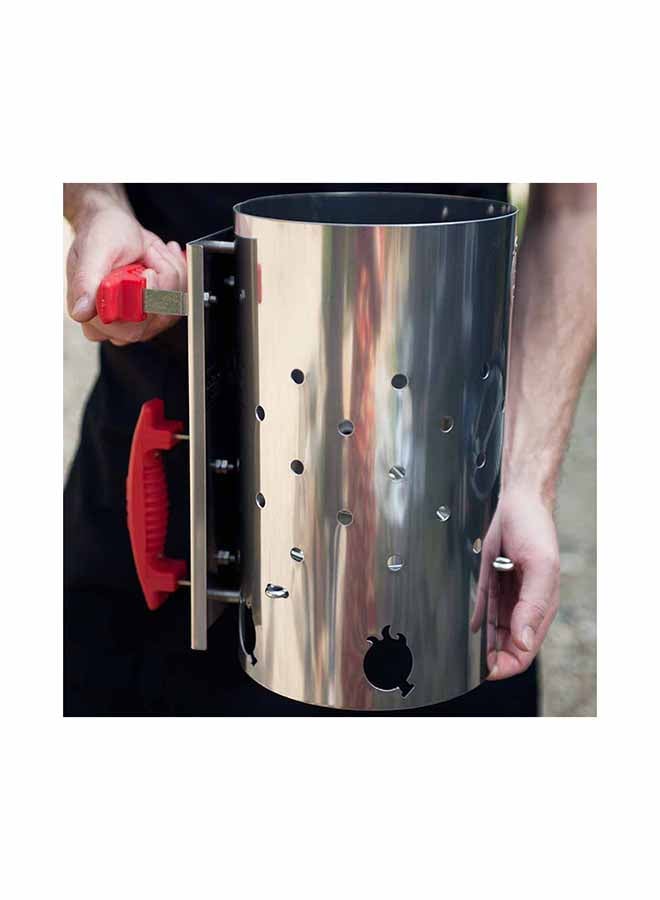 ProQ Charcoal Chimney Starter - Silver 29cm