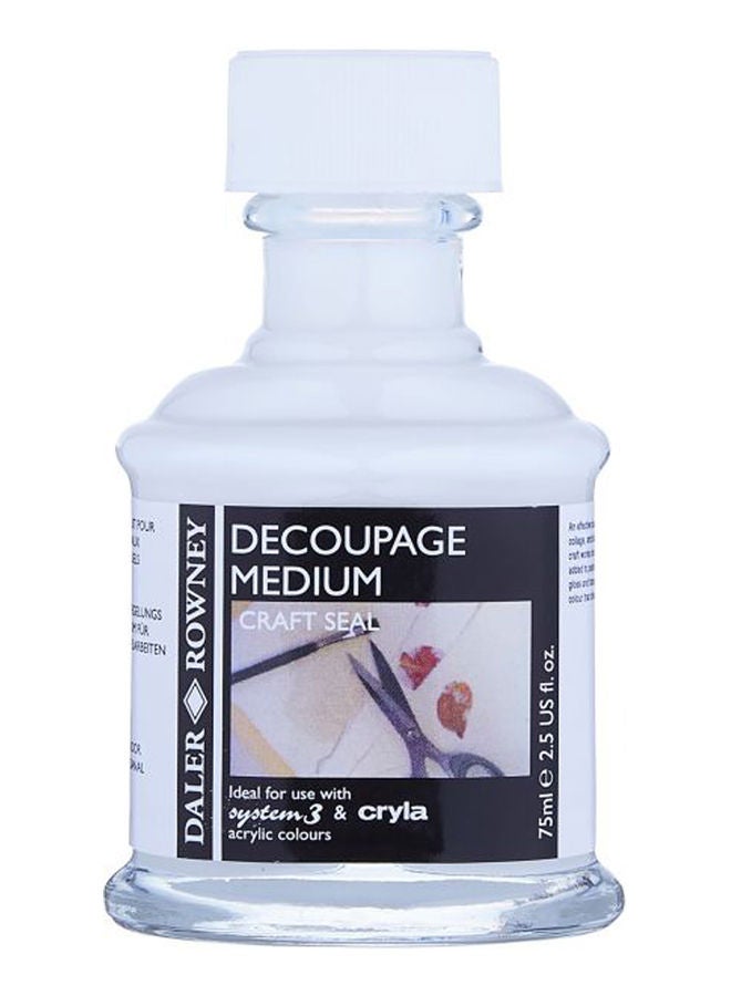 Daler Rowney Decoupage Medium, 75 Ml White