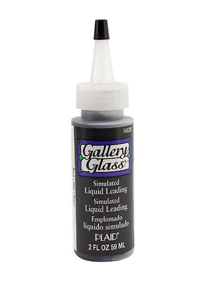 PLAID Gallery Glass Painting Simulated Liquid Leading Black