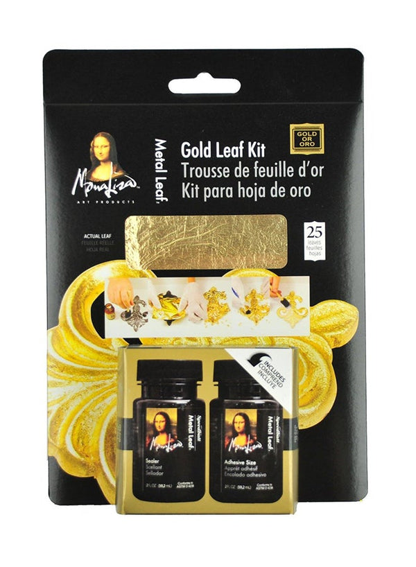 Speedball 25-Sheet Mona Lisa Leaf Kit Golden