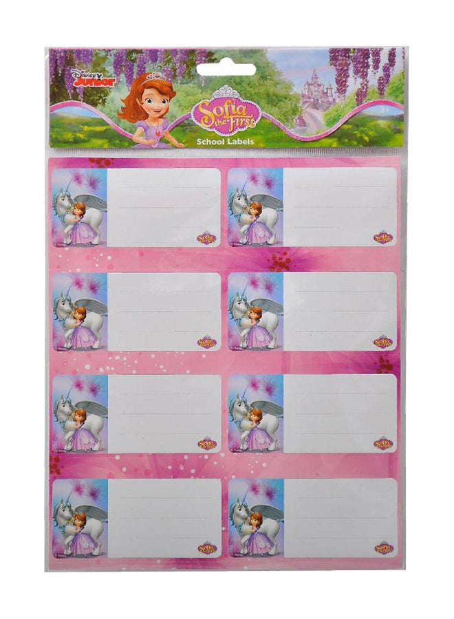 Disney Sofia The First Name Labels - Multicolour