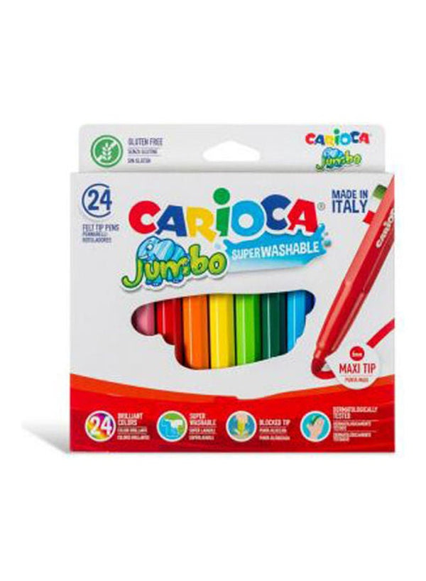 Carioca Jumbo 24 Colors Maxi Felt Tip Pens