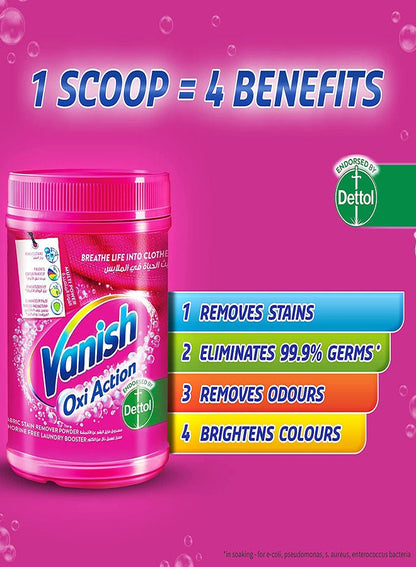Vanish Oxi Action Stain Remover - Pink 450g
