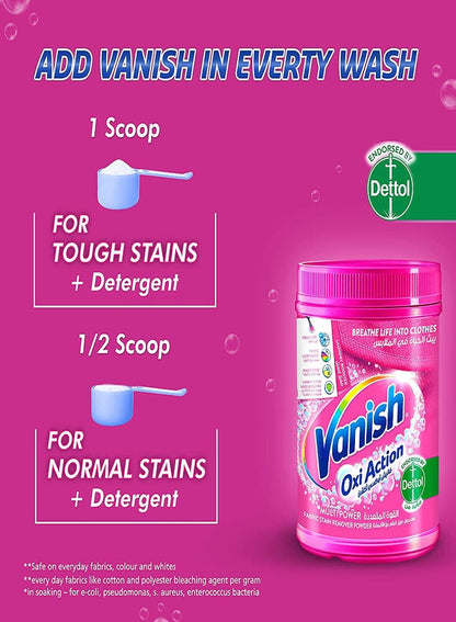 Vanish Oxi Action Stain Remover - Pink 450g