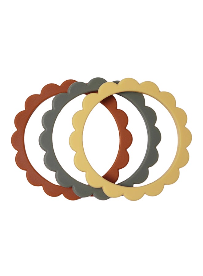 Mushie Pack Of 3 Flower Teething Bracelets