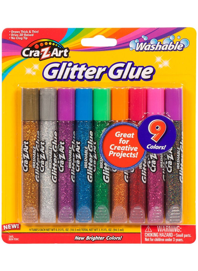 Cra-Z-Art 9 x Washable Glitter Glue