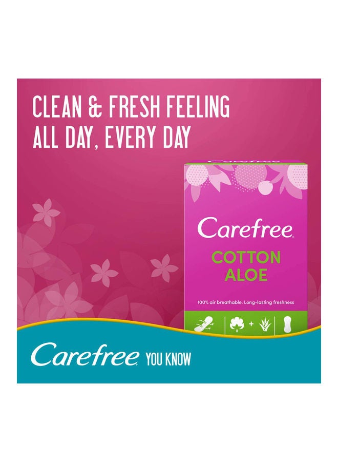 Carefree Daily Panty Liners, Cotton, Aloe - Pack of 30