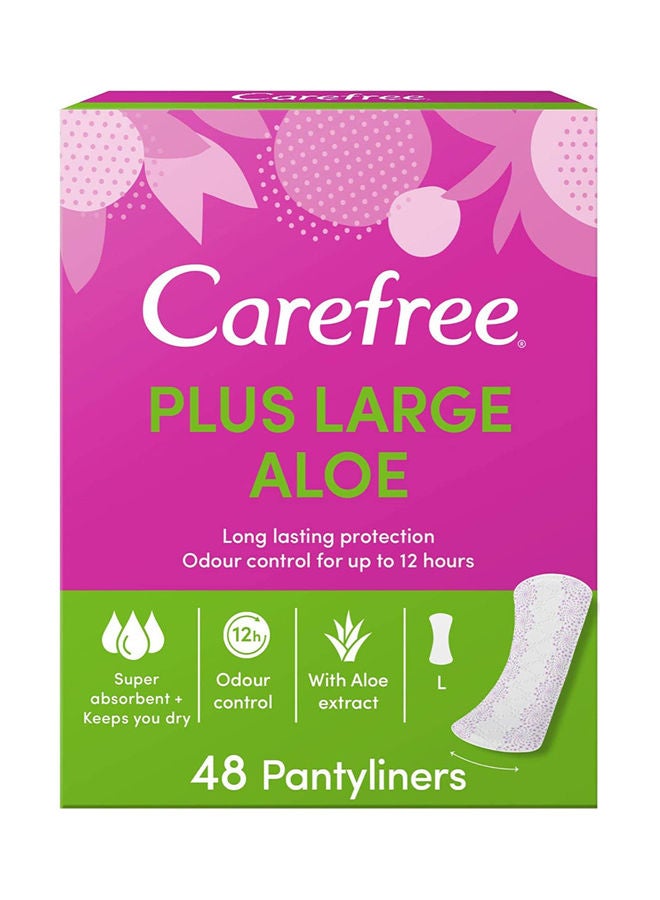 Carefree Daily Panty Liners, Aloe White – Pack of 48