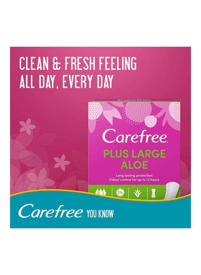 Carefree Daily Panty Liners, Aloe White – Pack of 48