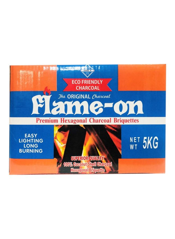 Flame-On Premium Hexagonal Charcoal Briquettes 5kg
