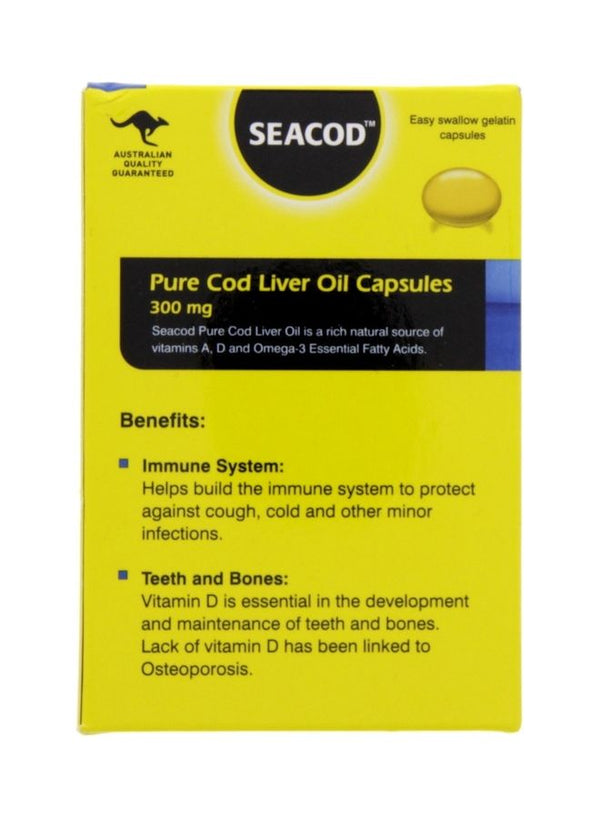 SEACOD Liver Oil 300mg 100 Capsules