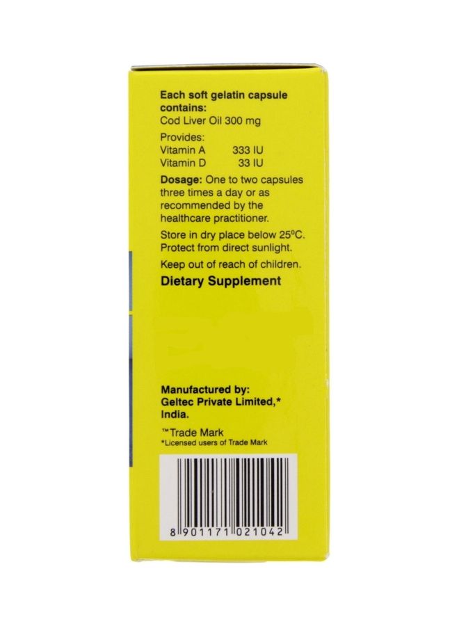 SEACOD Liver Oil 300mg 100 Capsules