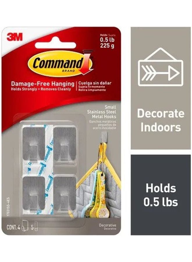 Command Decoration Stainless Steel Hooks
