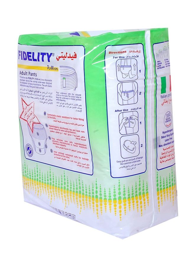 FIDELITY Pack Of 10 Adult Pull-On Pants, Large