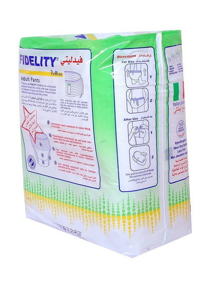 FIDELITY Pack Of 10 Adult Pull-On Pants, Large