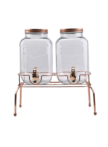 Orchid Double Glass Beverage Dispenser 4 Liters