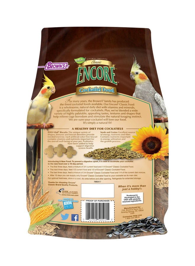 BROWN'S Encore Classic Natural Parrot Food 1.81kg