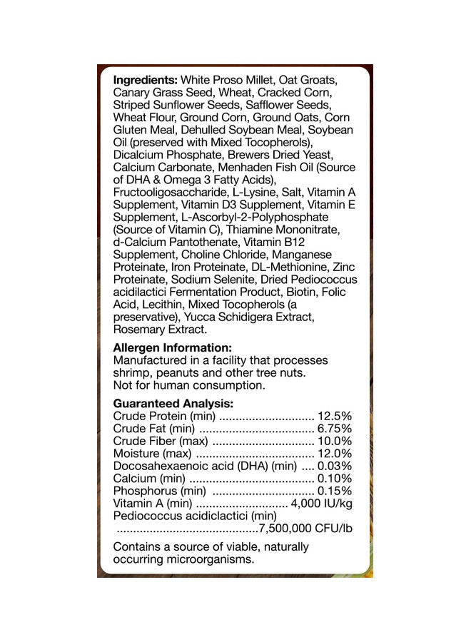 BROWN'S Encore Classic Natural Parrot Food 1.81kg