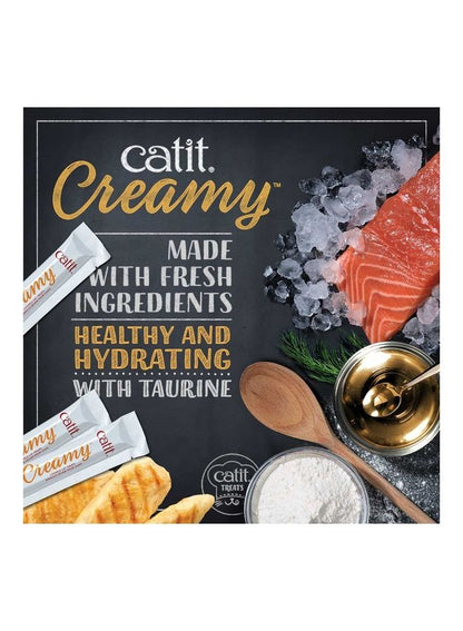 Catit Creamy Cat Treats Salmon Flavor - 4 Tubes