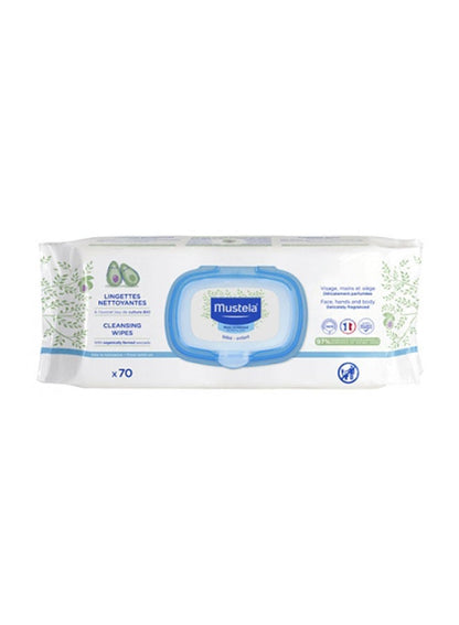 Mustela Pack Of 1 Avocado Cleansing 70 Wipes Multicolour