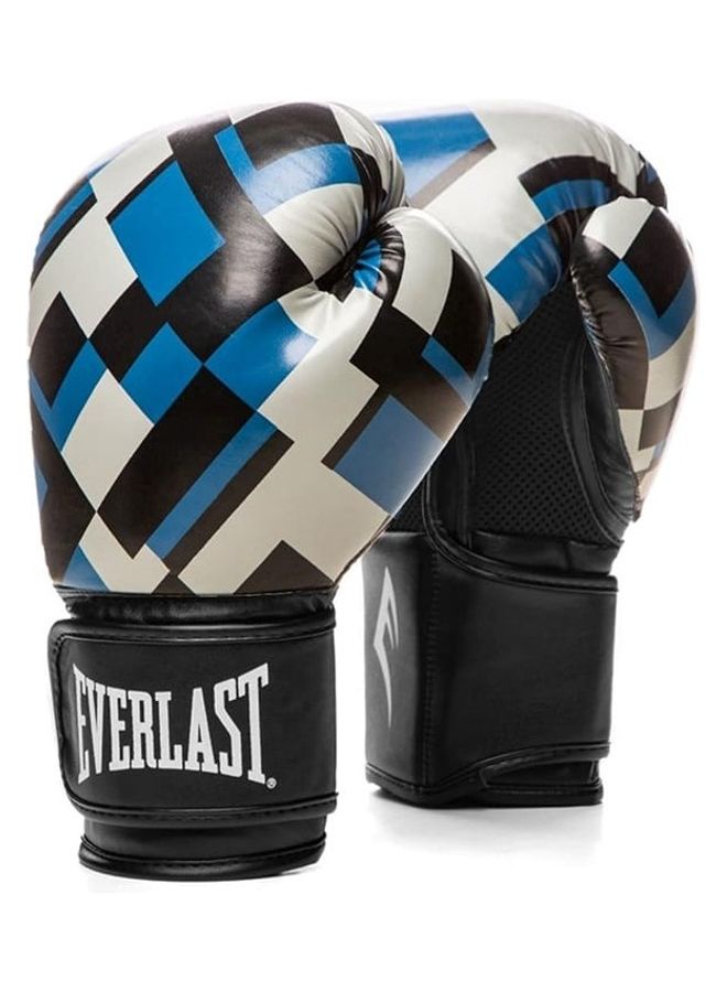 Premium Everlast Spark Training Gloves - Blue Grid