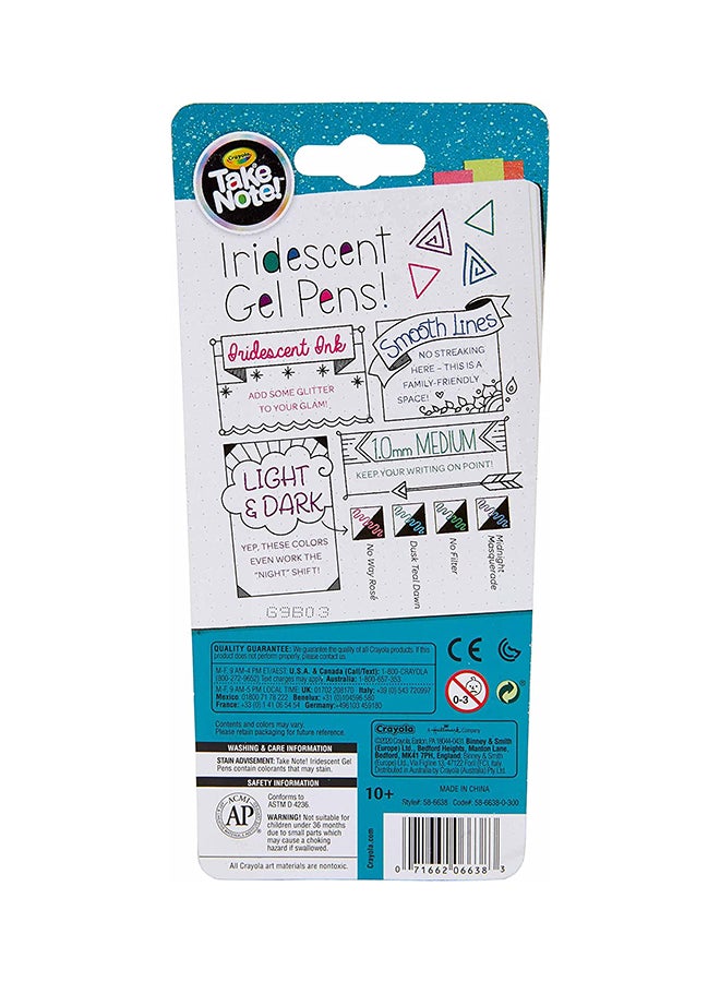 Crayola 4 Count Iridescent Gel Pens