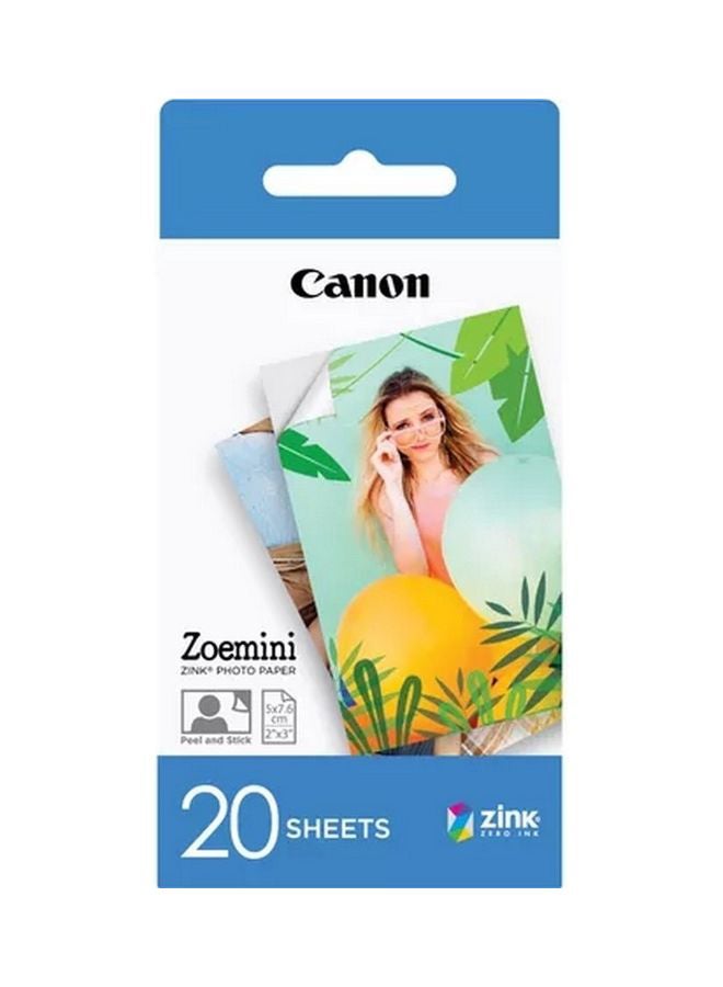 Canon Photo Paper 20 Sheets White