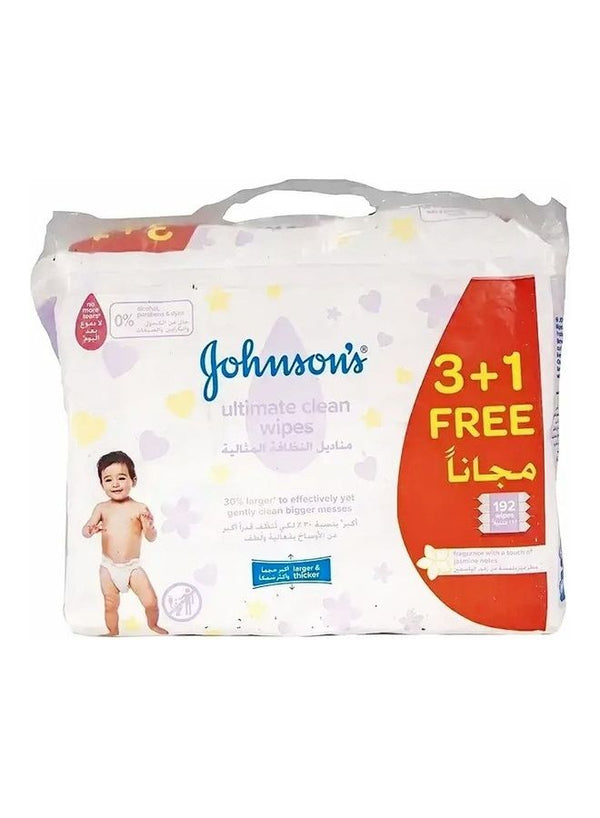 Johnson's Clean Wipes 192's for Ultimate Hygiene