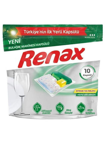 all-in-one dishwasher, capsules strong, capsules strong grease, dishwasher capsules, dissolving power, dissolving power glass, glass limescale, grease dissolving, grease dissolving power, limescale protection, power glass, power glass limescale, renax, st