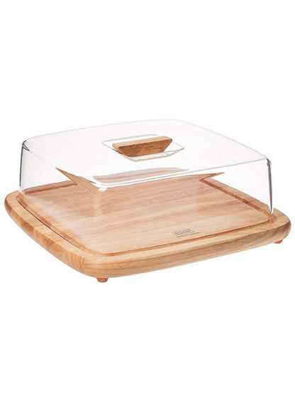BILLI Wooden Cheese Dome With Acrylic Cover