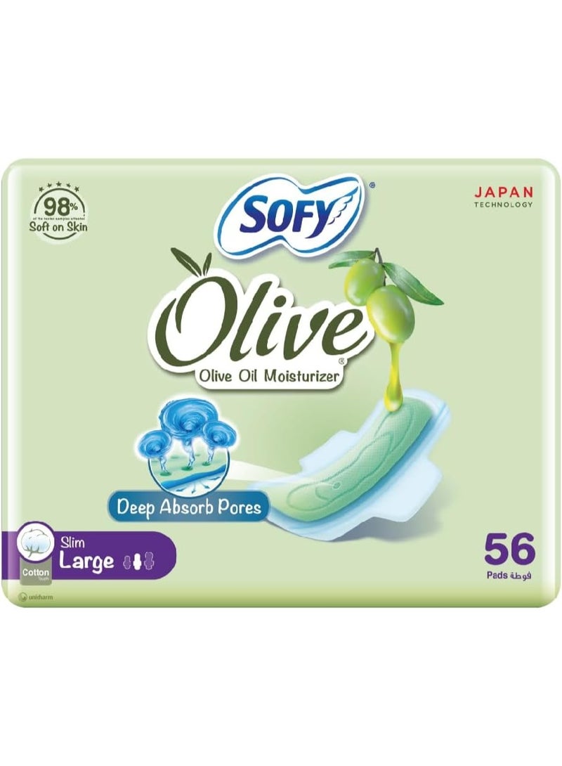 Sofy Moisturizing Olive Oil Pantyliner Large 56 Count