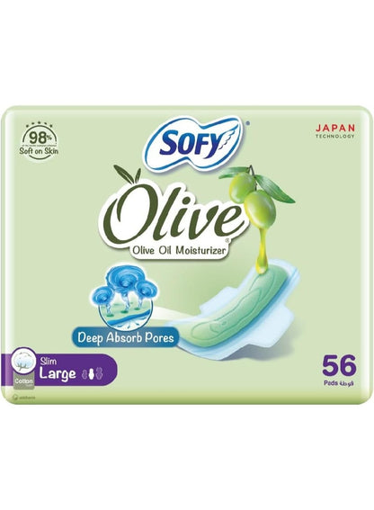 Sofy Moisturizing Olive Oil Pantyliner Large 56 Count