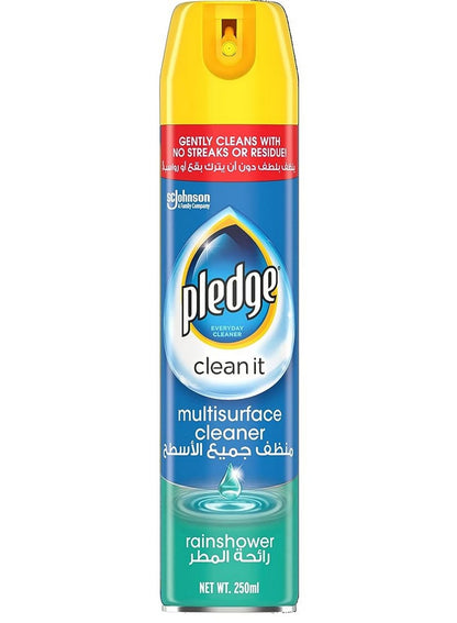 Pledge Clean It Rainshower Multisurface Cleaner Gently Cleans With No Streaks Or Residue 250 ML