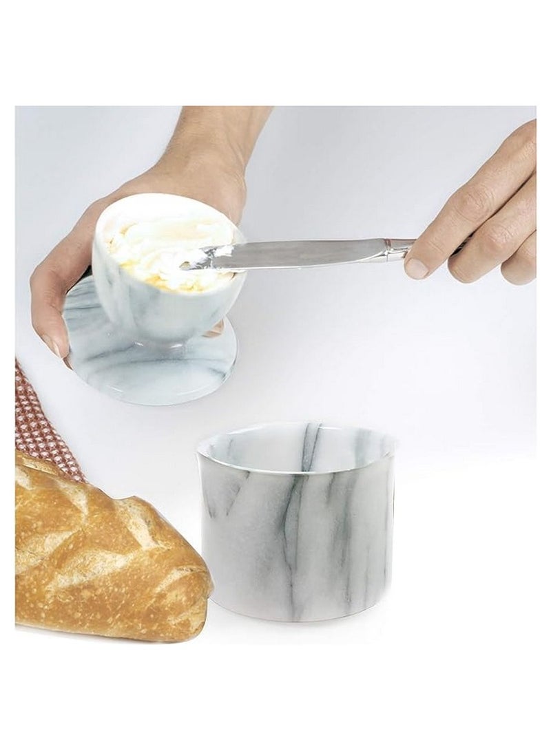 Marble Butter Keeper by Crate&Barrel