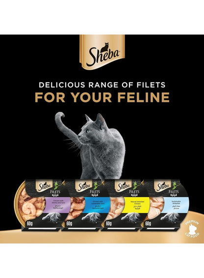 Sheba Filets Whitefish Wet Cat Food 60G