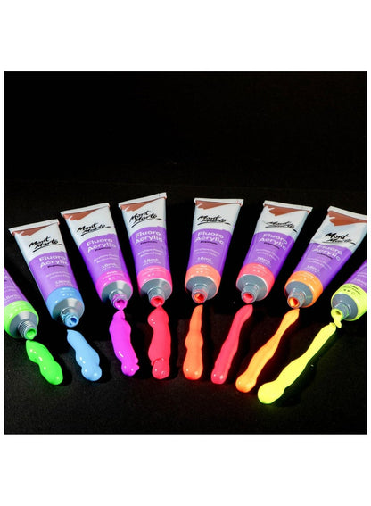 Mont Marte Premium Fluoro Acrylic Paint Set