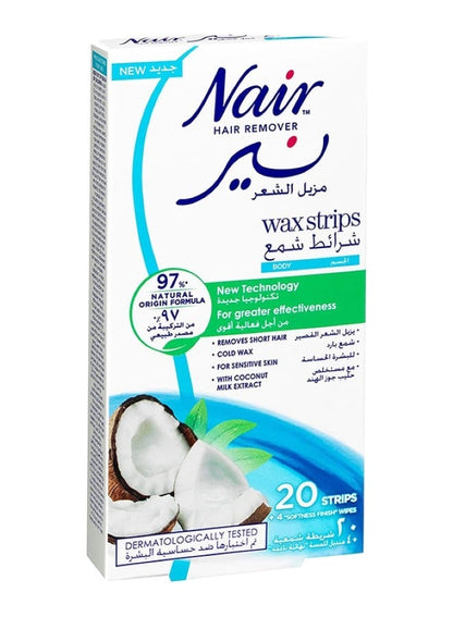 Nair Body Wax Strips With Coconut Milk Extracts