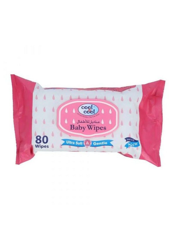 Cool & Cool Baby Wipes 80 Small - Gentle Care