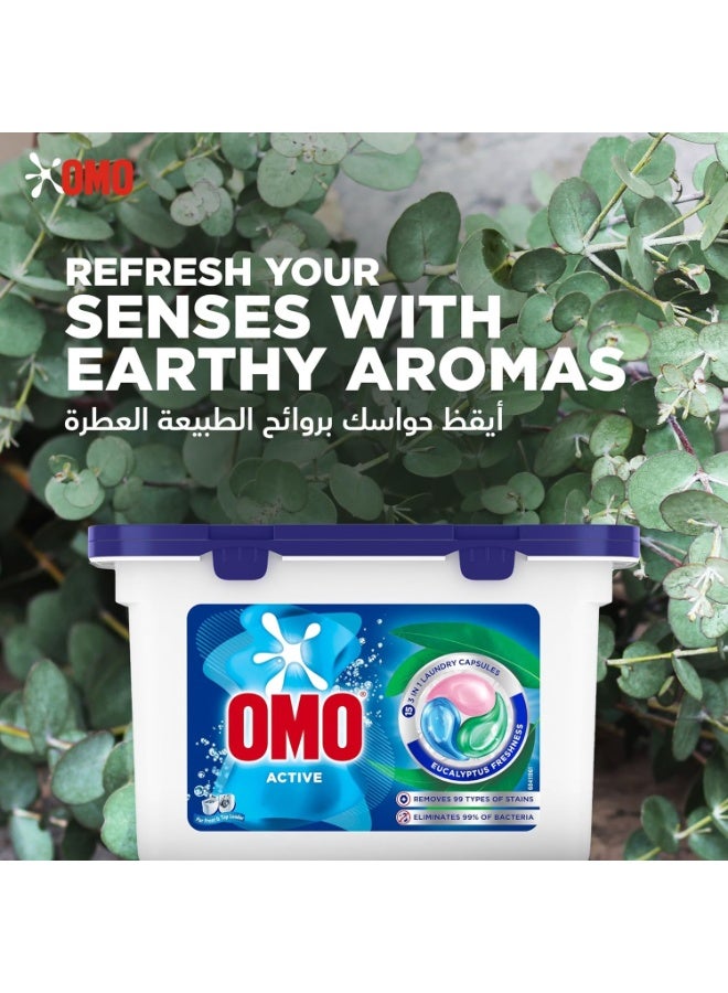 OMO Active 3In1 Laundry Capsules - Eucalyptus Freshness