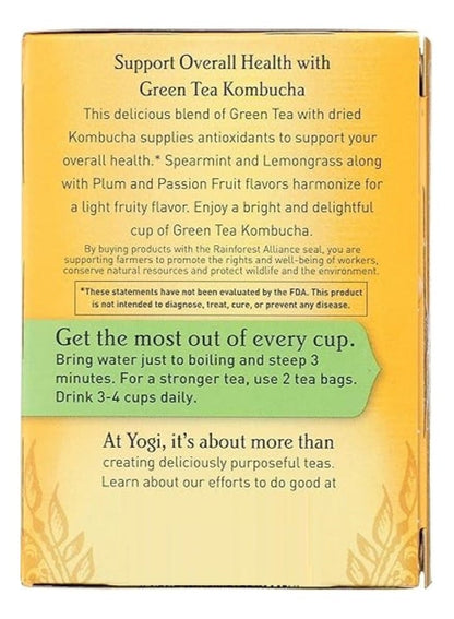 YOGI Green Tea Kombucha - Refreshing Antioxidant Blend