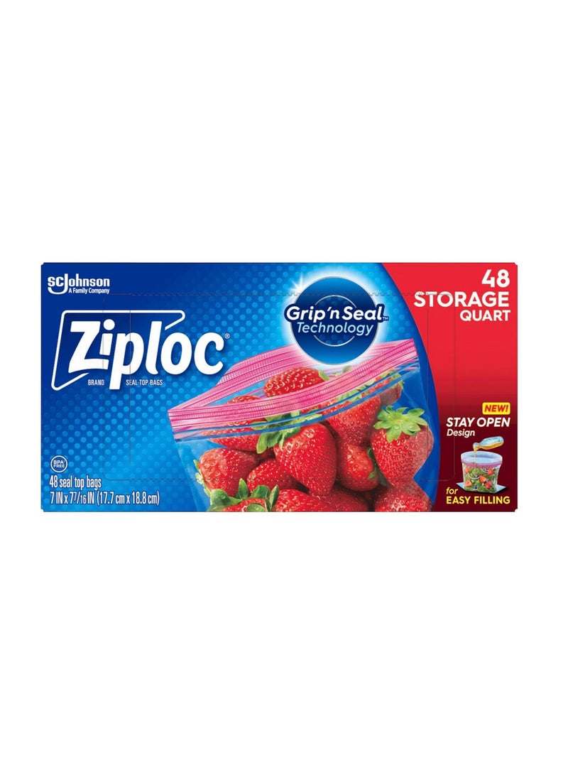 Ziploc Easy Open Storage Bags 48 Count