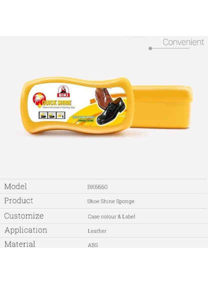 Biki Shoe Shine Sponge - Clean & Shine Easily