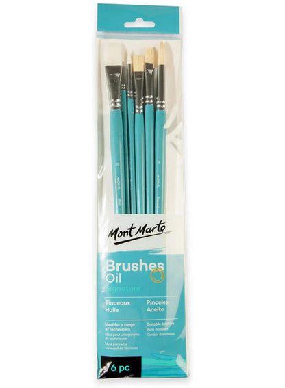 Mont Marte Signature Oil Brushes Set 6Pc