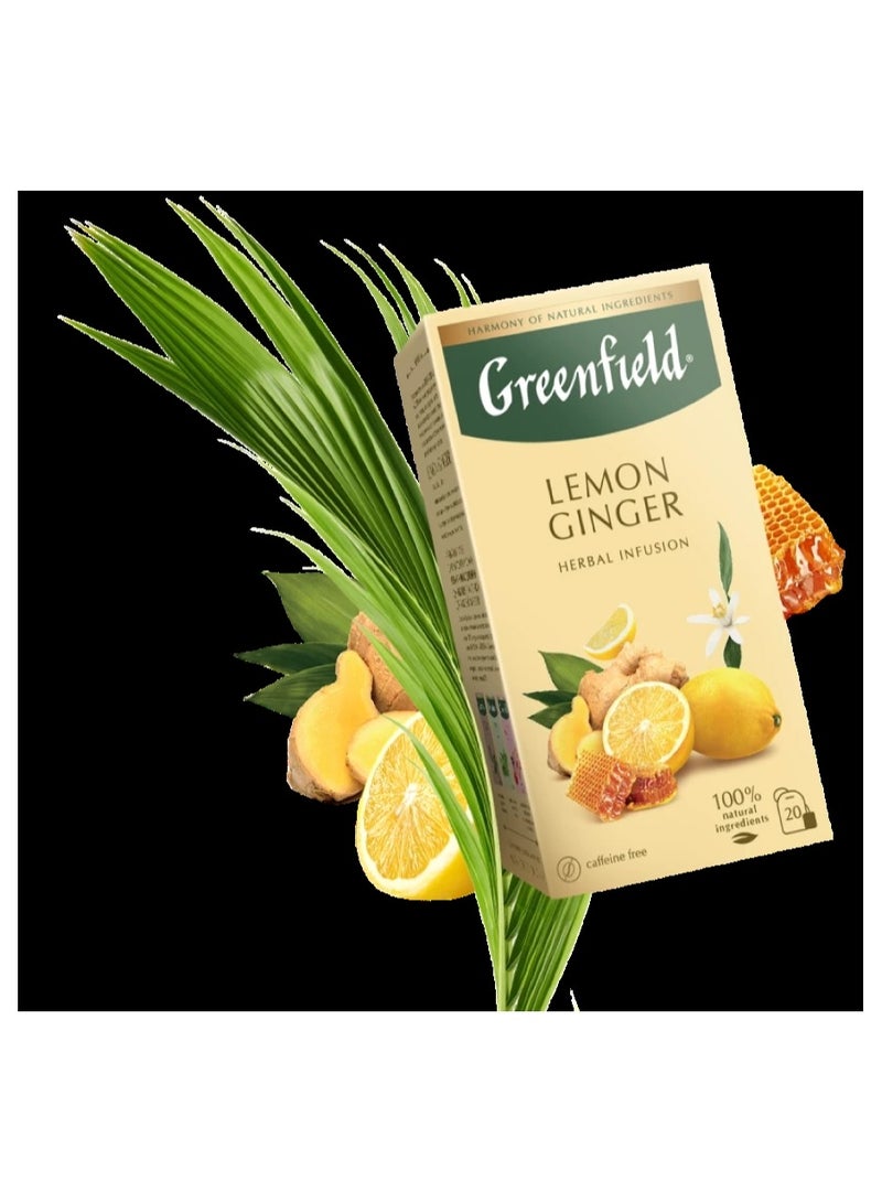 Greenfield Lemon Ginger Herbal Tea 20 Bags