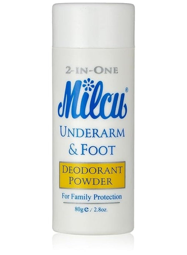 Milcu 2 In 1 Underarm & Foot Deodorant Powder