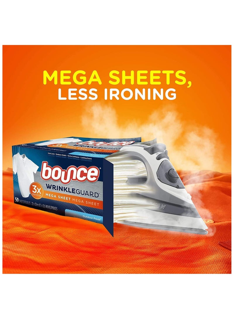 Bounce Wrinkle Guard Mega Dryer Sheets 60